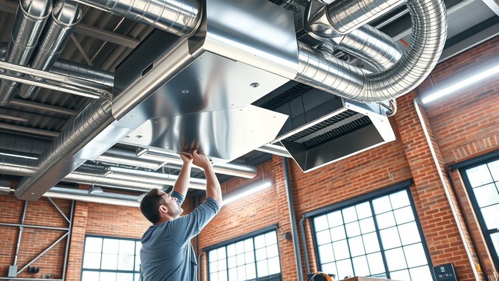 setting up ventilation system