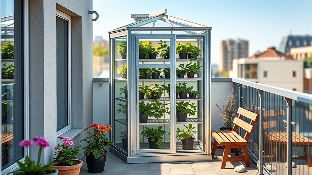 small balcony greenhouse construction