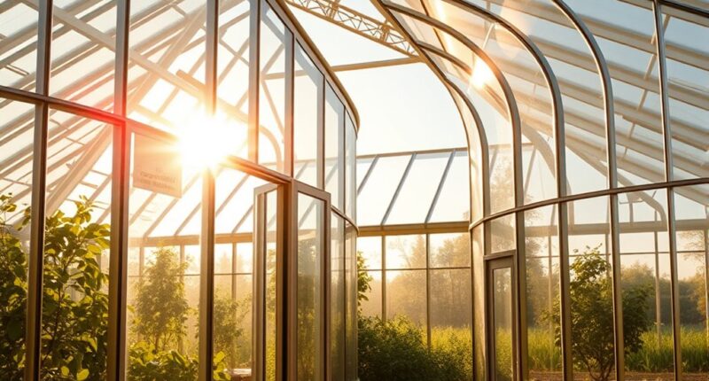 solar greenhouse with sunspace