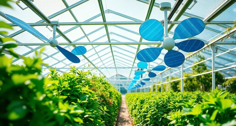solar powered greenhouse fans