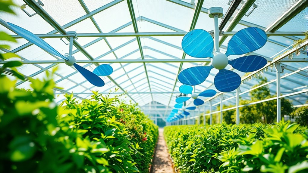 solar powered greenhouse fans