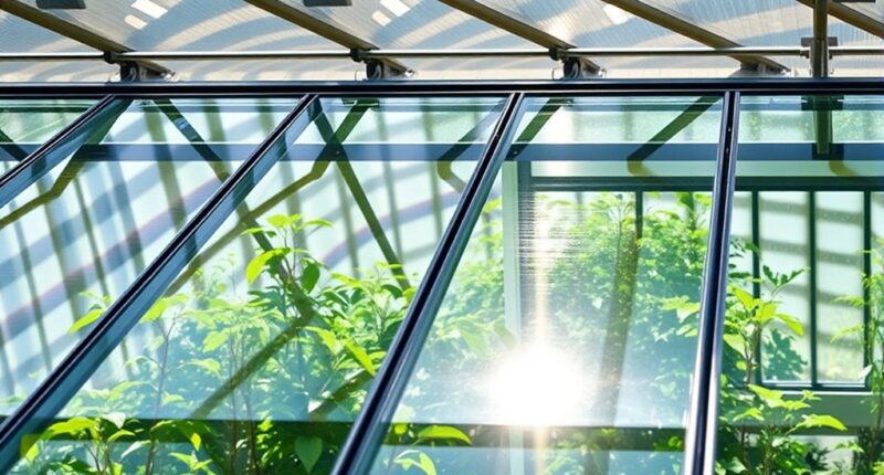 solar powered greenhouse roofing