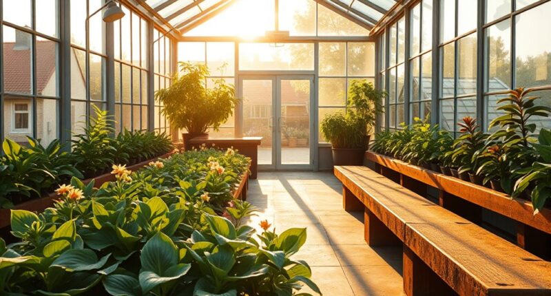 thermal mass stabilizes greenhouse