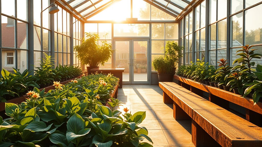 thermal mass stabilizes greenhouse