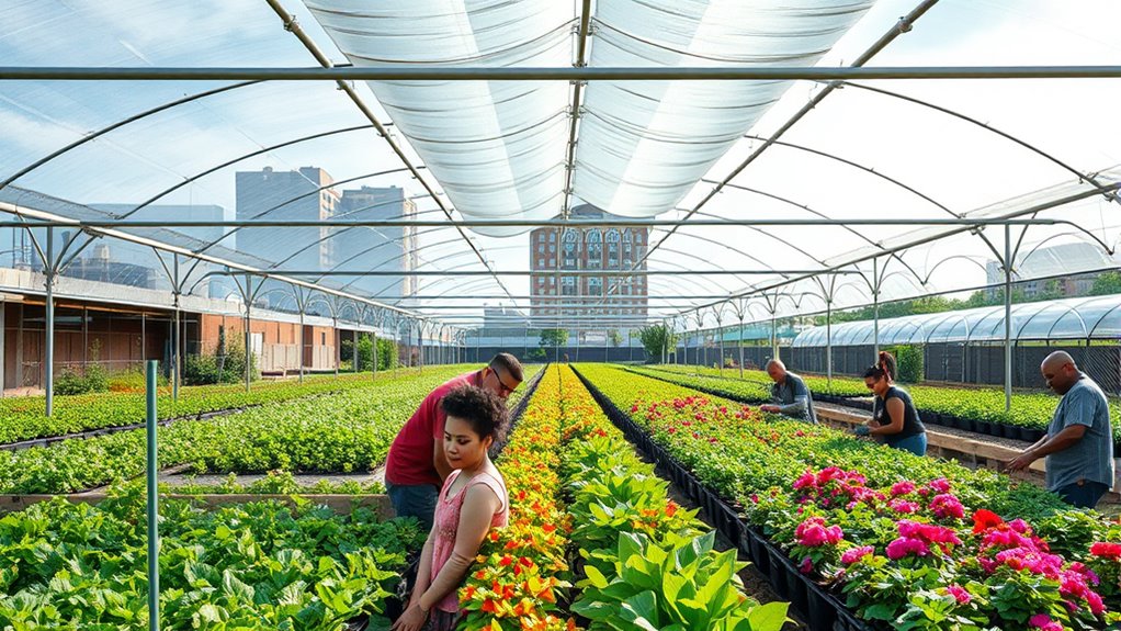transform vacant lots into community greenhouses