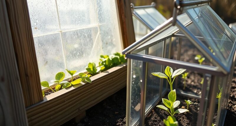 using small protective gardening structures