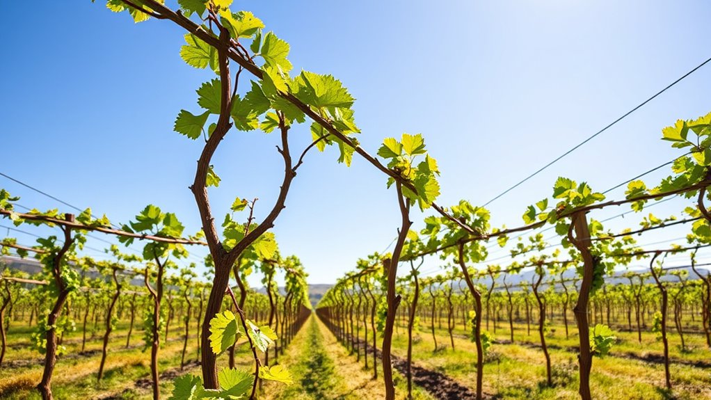 vine pruning and training