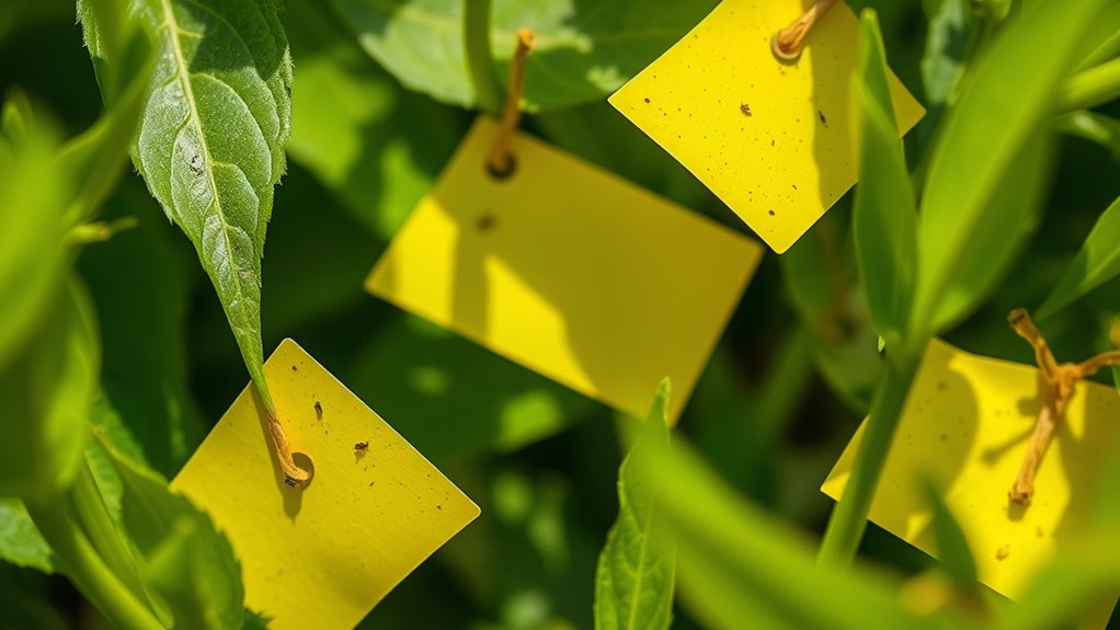 yellow pest monitoring traps