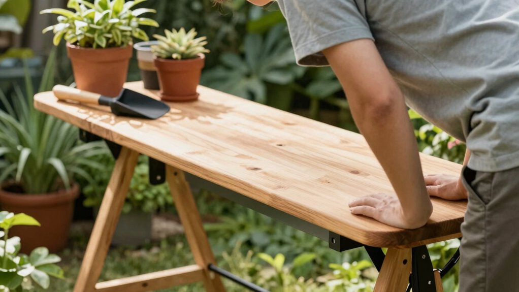 adjustable benches promote ergonomic gardening