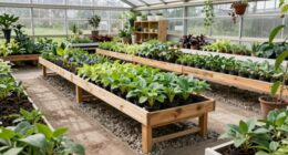 arrange benches and aisles