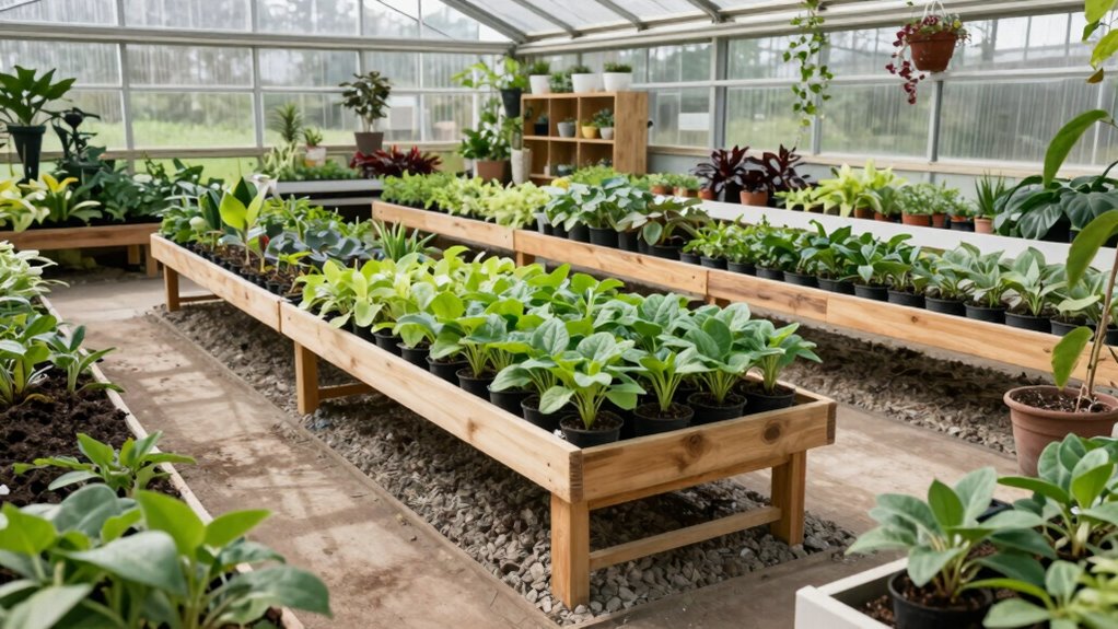 arrange benches and aisles