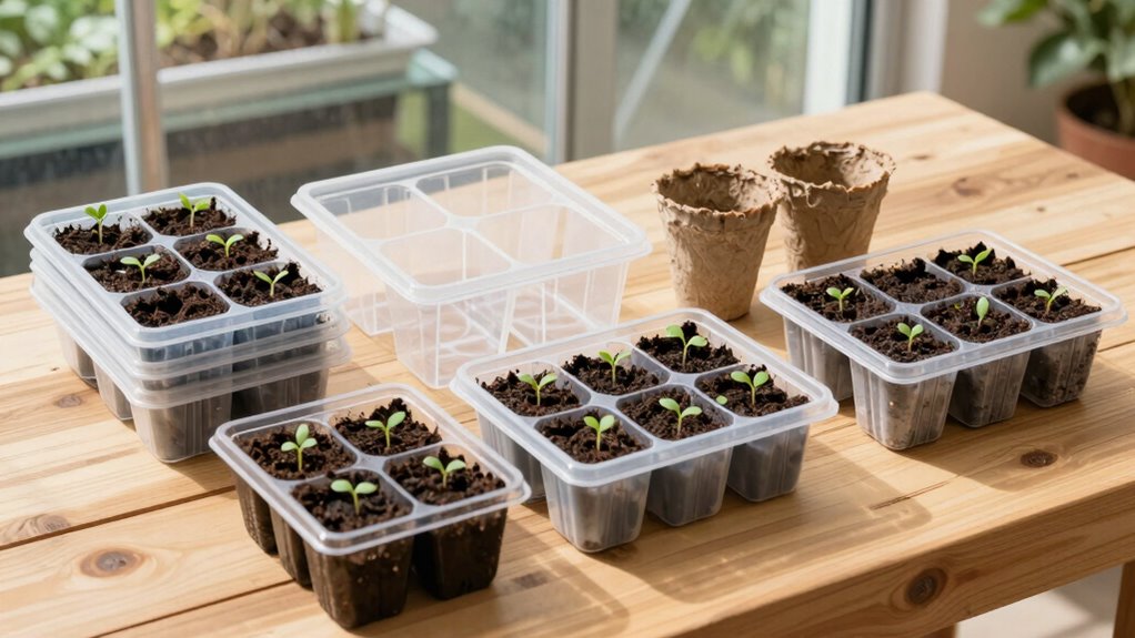 compact well draining seed containers