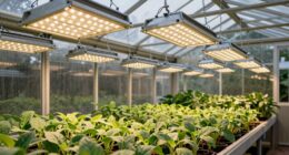 efficient grow light rack