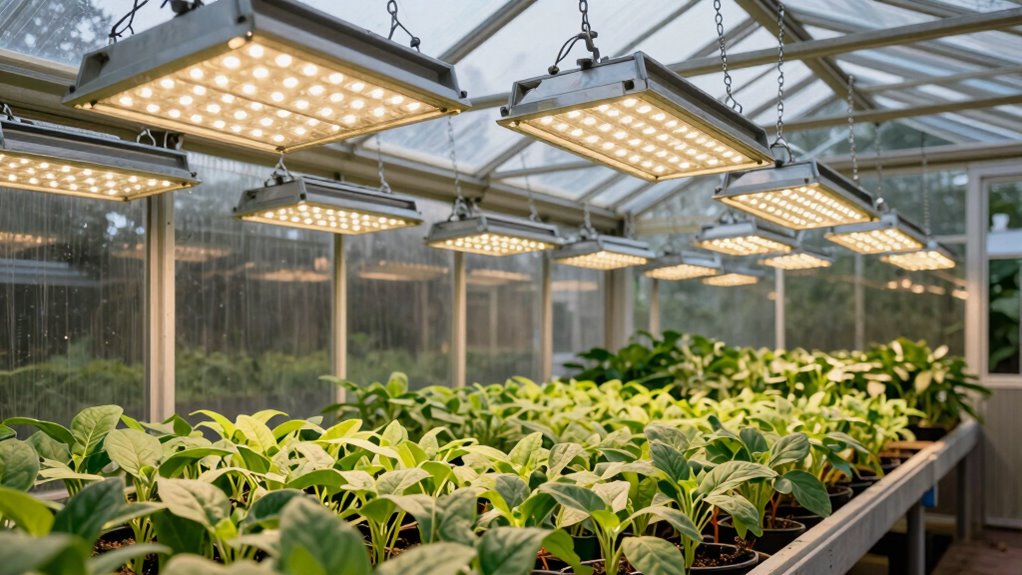 efficient grow light rack