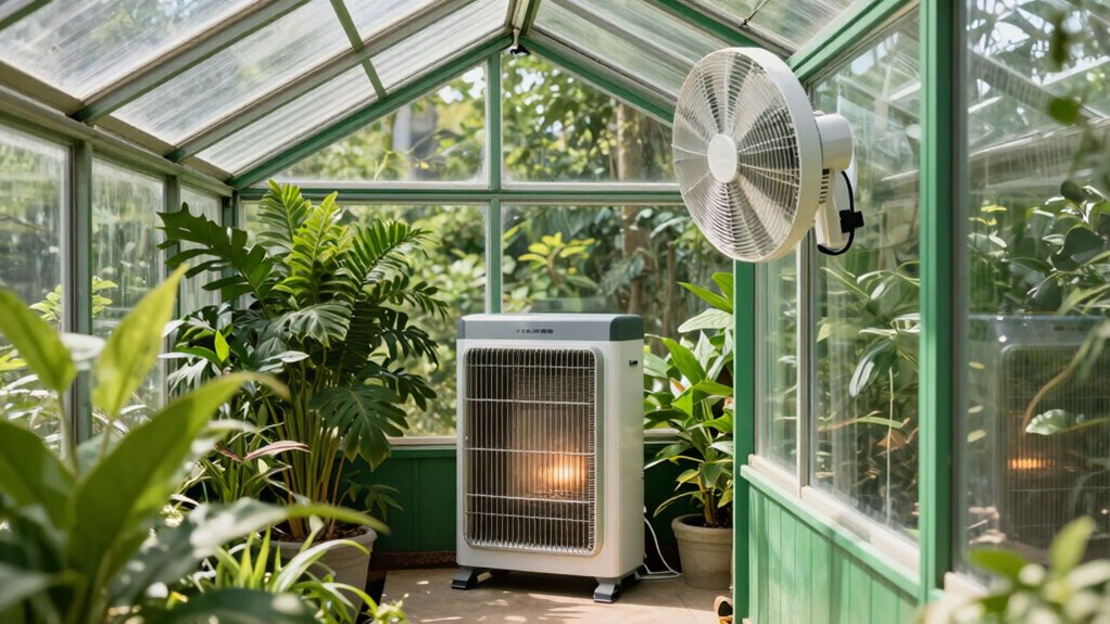 heater and fan placement