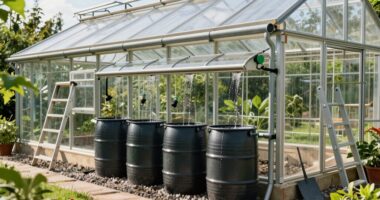 installing greenhouse rainwater system