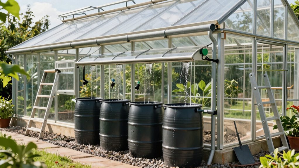 installing greenhouse rainwater system