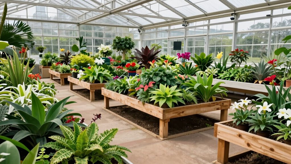 optimal greenhouse plant arrangement