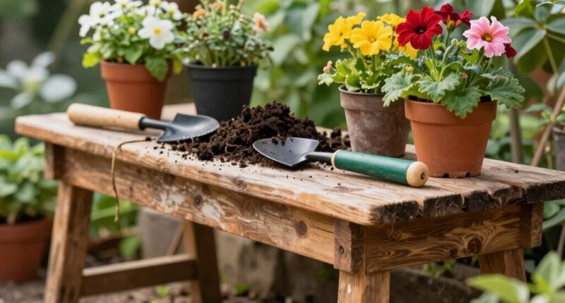 optimal potting bench height