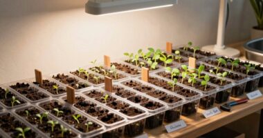 organized spacious seed starting area