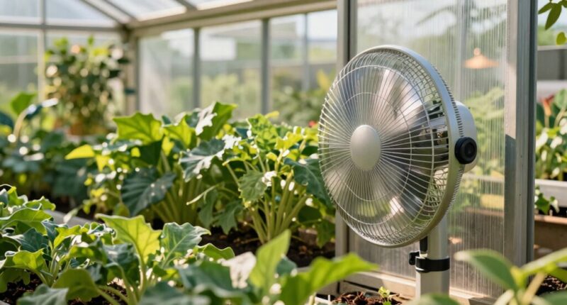 solar powered greenhouse fans