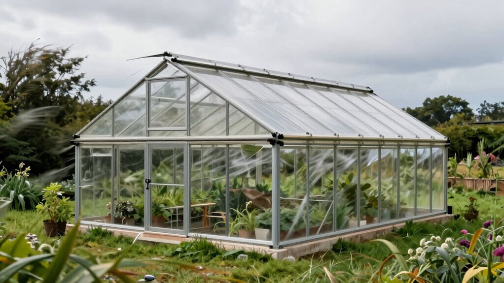 wind resistant greenhouse protection