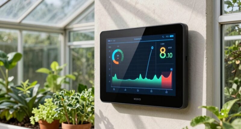 backyard greenhouse monitoring setup