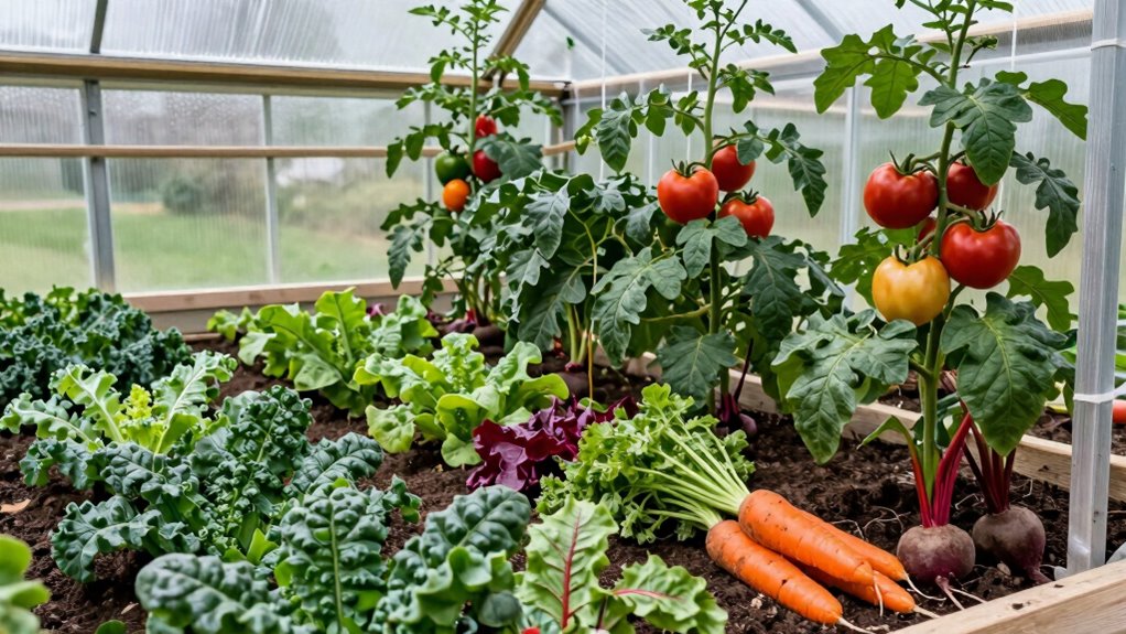 cold tolerant winter greenhouse crops