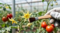 greenhouse tomato pollination technique