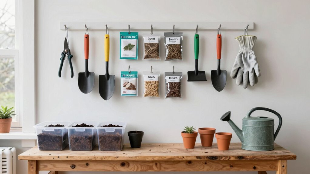 organize tools for winter