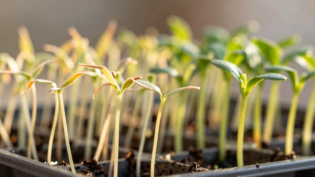 spot weak seedling growth