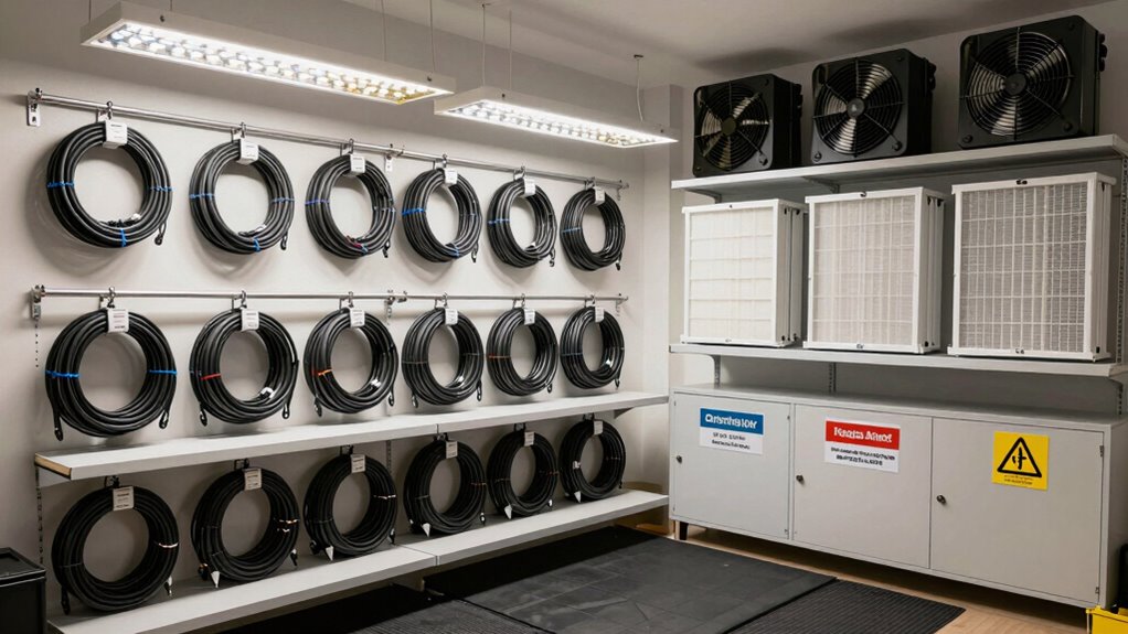 store equipment safely away