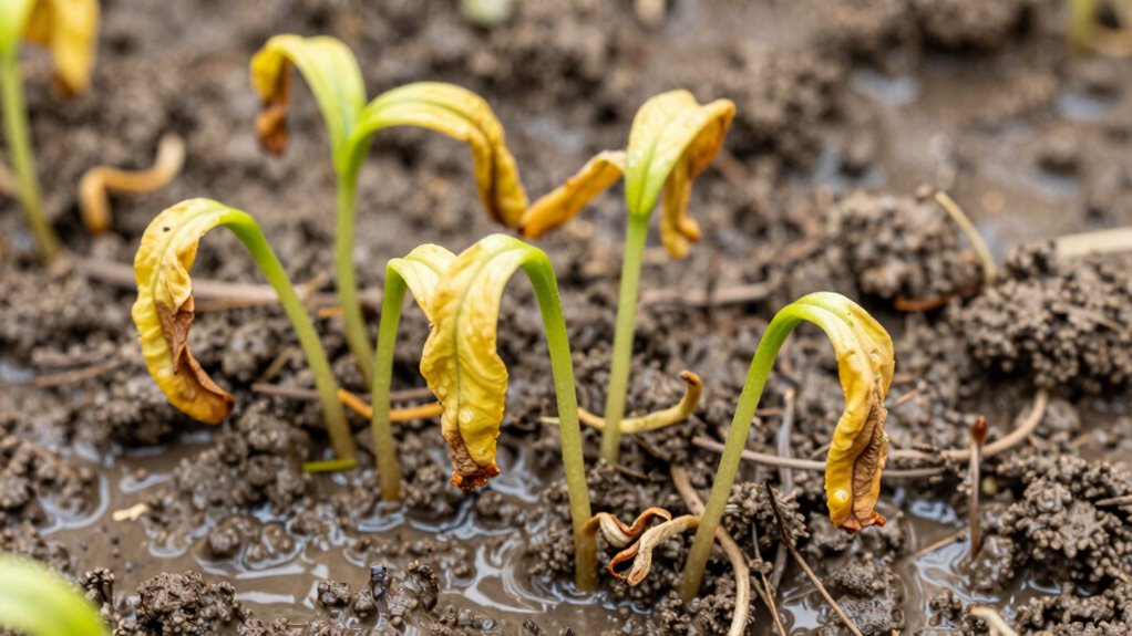 wilting yellowing mold growth