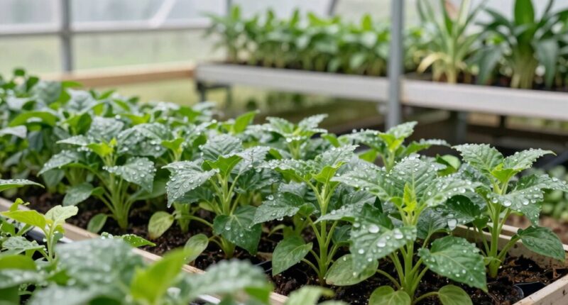 balanced greenhouse plant growth