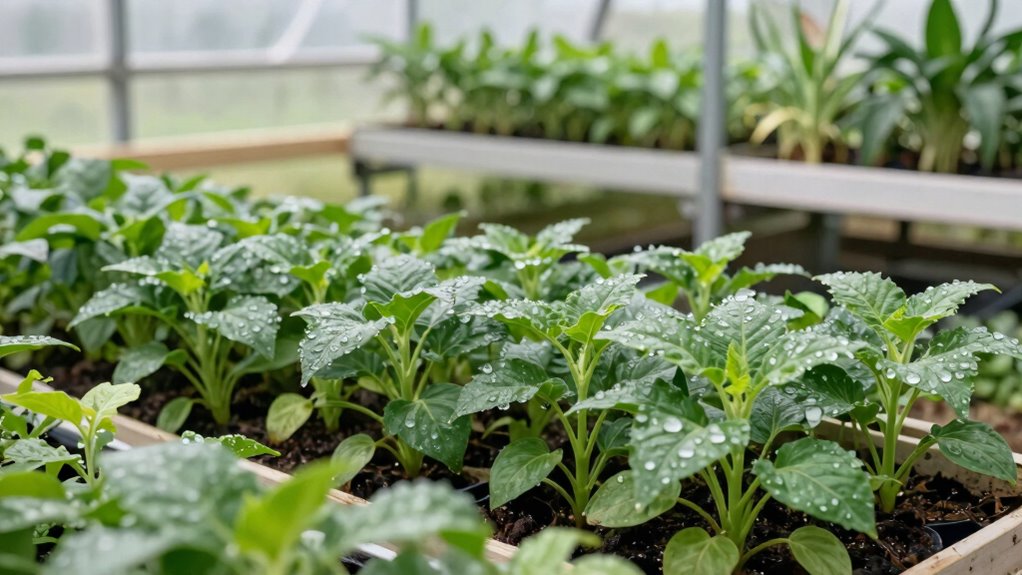 balanced greenhouse plant growth