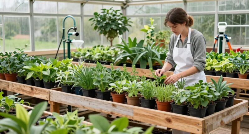 consistent greenhouse maintenance routine