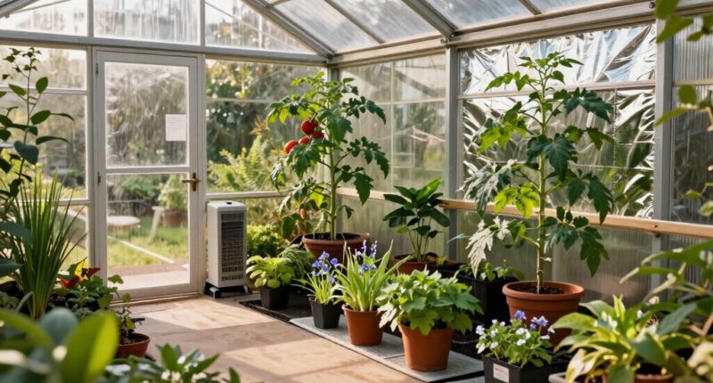 efficient greenhouse heating layering
