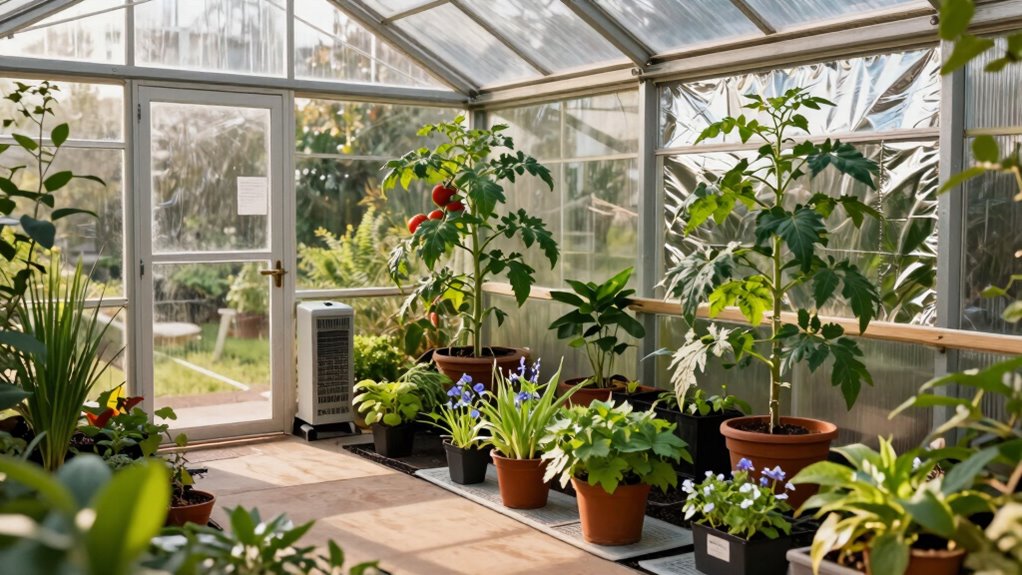 efficient greenhouse heating layering