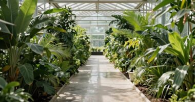 greenhouse appears larger with aisle rule