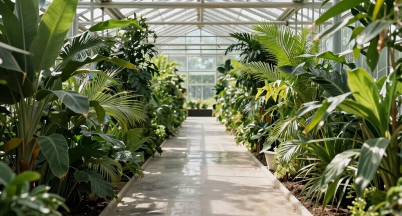 greenhouse appears larger with aisle rule