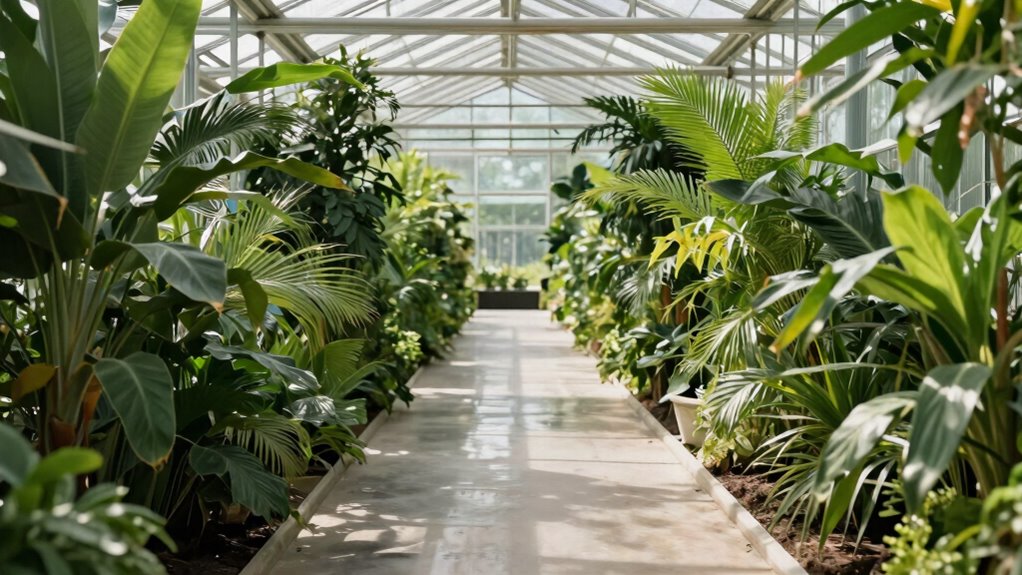 greenhouse appears larger with aisle rule