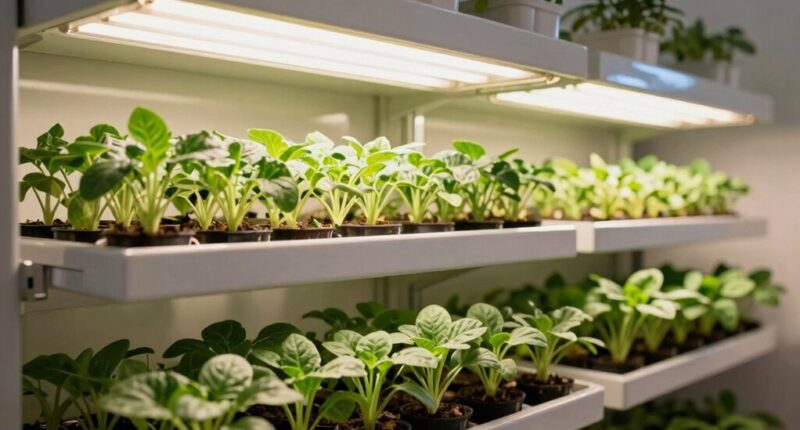 integrated seedling lighting setup