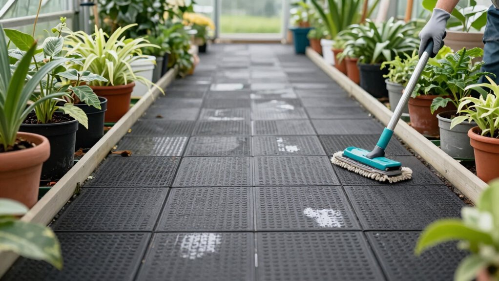 maintain safe greenhouse flooring
