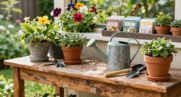 optimized potting bench setup
