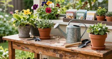 optimized potting bench setup