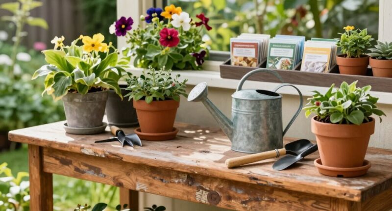 optimized potting bench setup