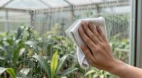 safe greenhouse panel cleaning