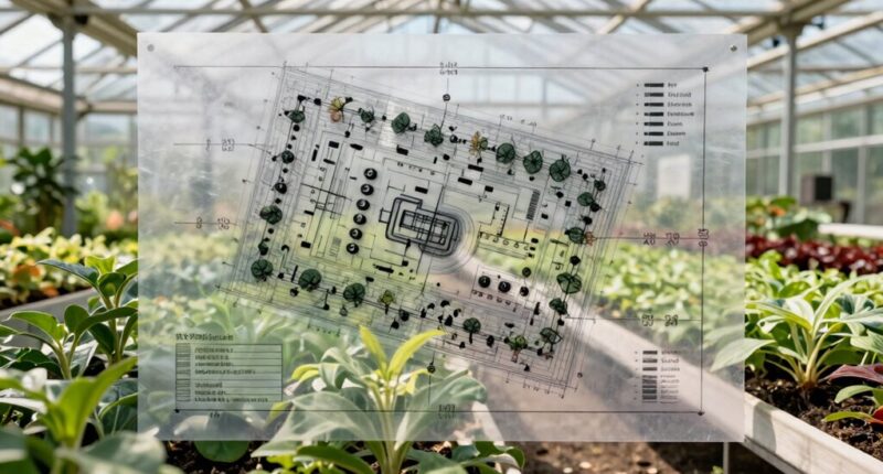 simple greenhouse interior planning