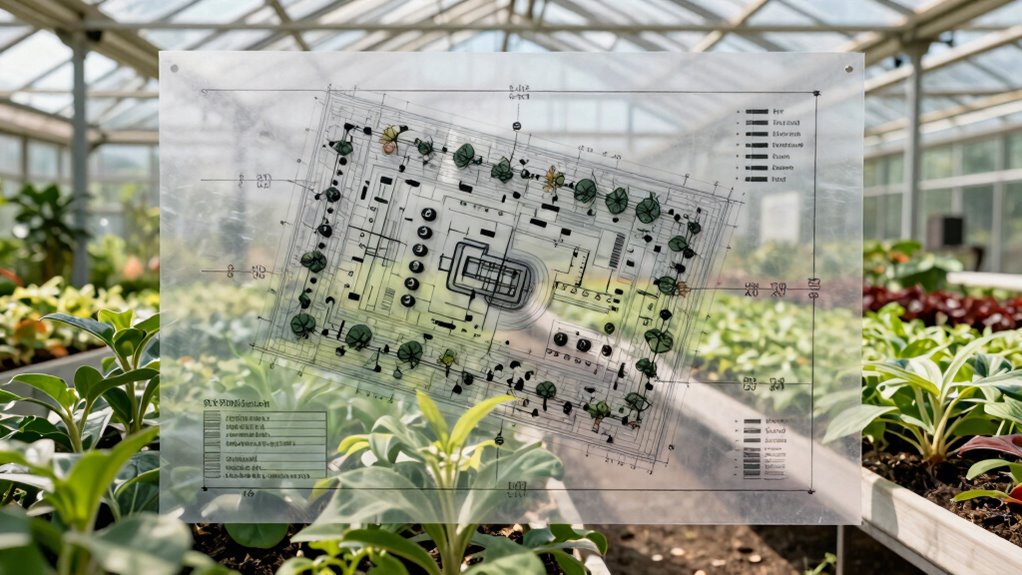 simple greenhouse interior planning