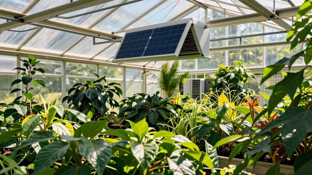 solar powered greenhouse ventilation